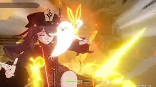 F2P HUTAO Charged Attack is STRONG 【No Elemental Reaction】【GENSHIN IMPACT】