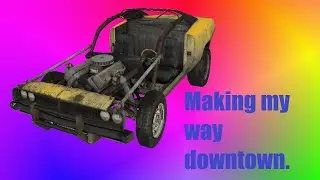 Making my way downtown with my car.