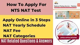 How To Apply for NTS NAT Test Online | How To Apply For NAT Test 2023 | NTS NAT Online Registration