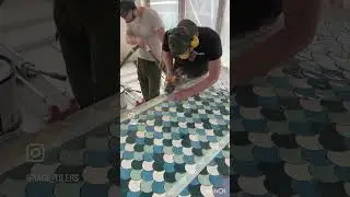 Мозаика "Чешуя" в работе