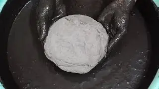 Crispy Crunchy💨All Black🖤Mix Slabs Dipping+Crumbling in💦+on Paste & Paste Mixing/Playing ASMR