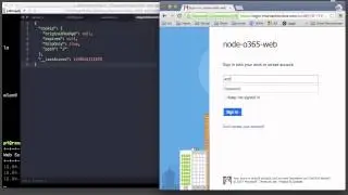 Node.js Website using AzureAD & Office 365 APIs running on Raspberry Pi 2