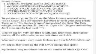 Streaming Call of Duty Infinite Warfare (Xbox One) Beta Codes