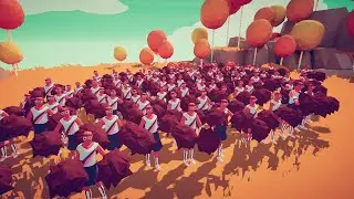 Ranged Units with 100x Cheerleaders | Totally Accurate Battle Simulator | 4K