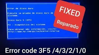 Fix error 3F0 /5 (4k) Hp