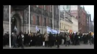 Pro-Palestinians Attacking Pro-Israeli Peace Manifestation in Malmoe Sweden