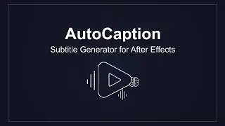 AutoCaption for After Effects| How to Make Viral Subtitles in After Effects