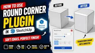 How to use Round Corner Plugin in SketchUp | SketchUp Tutorial