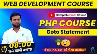 ✅PHP goto Statement Tutorial in Hindi | Php Complete course in hindi | Learn PHP