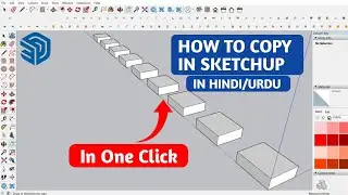 How to Copy & Array in SketchUp Easily | Sketchup Toturial For Beginners 