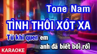 Karaoke Tình Thôi Xót Xa Tone Nam | Cha Cha Cha