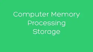 Computer Memory, Processing, and Storage
