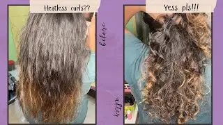 Easy heatless curls with just a scarf!! #viralhairstyles #heatlesscurls