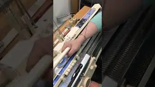 Full eraser on knitting machine.