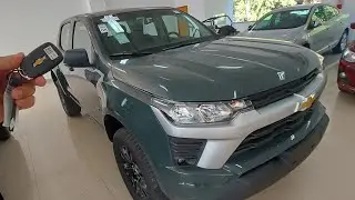 detalhes reais nova Chevrolet s10 wt antiga lt R7N cinza Moss  2025 câmbio automático 4x4 diesel