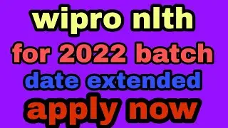 wipro nlth recruitment for 2022|wipro recruitment|wipro nlth date extended