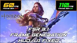 How To install FSR 3.1 Frame Generation : Horizon Zero Dawn UI/HUD Fixed GTX/AMD/INTEL