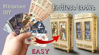 ONE Wardrobe Different Looks ~TIPS~ #DollhouseWardrobe #MiniatureWardrobe #Miniatures #Dollhouses