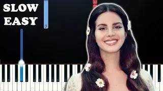 Lana Del Rey - Paris, Texas (SLOW EASY PIANO TUTORIAL)