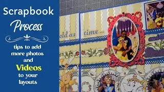 Use This Technique To Add VIDEOS To Your Scrapbook Pages | 12x12 Anna Griffin Scrapbook Papers
