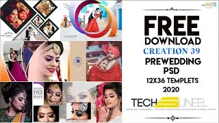 CREATION 39 | PRE WEDDING 12x36 PSD FREE DOWNLOAD | LETEST  PHOTOSHOP 2025