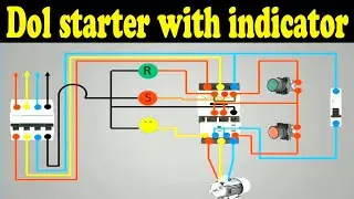 dol starter connection with indicator lights | Ali Technical Power