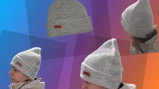 МК самой простой и модной шапки бини .