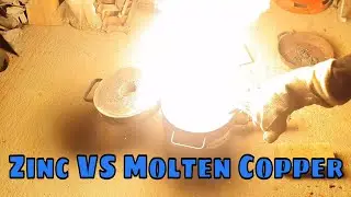 1/2 a Kilo of Pure Zinc VS Copper at 1300C / 2372F