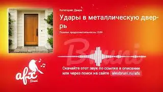 Звук: Удары в металлическую дверь