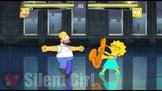 Homer Simpson vs Lisa Simpson - Mugen Battle