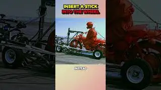 If You Insert Wooden Stick Into The Wheel Of Speeding Motorcycle, Will It Flip In The Air? 
