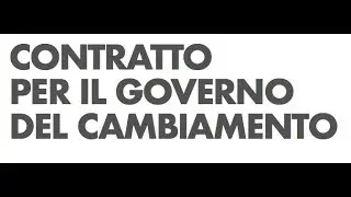 Contratto di Governo 2018 - 1. il funzionamento del governo e dei gruppi parlamentari