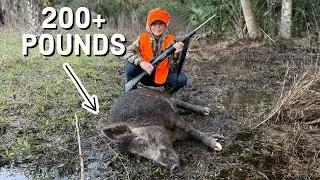My Little Brother SLAMS 200 Pound BOAR | 2024 Hog Hunt!