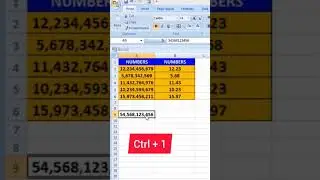how to change big numbers in excel 😱😱 #excel #ytshorts #exceltutorial