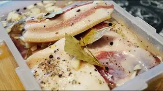 Сало в Рассоле! КАК я готовлю самое вкусное сало. РЕЦЕПТ БОМБА. Так вкусно что выпить хочется.