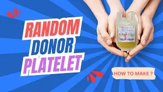 Random Donor Platelet(RDP) II Blood Components II How to make RDP ?