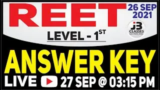 Reet Level-1 Answer Key | Reet Answer Key 2021 | Reet level 1 | Reet L1 Answer Key 2021 | REET 2021