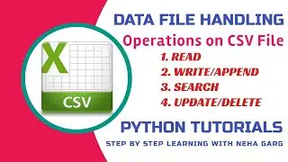 Python CSV File Handling | Working with CSV Module in Python | Class 12 CBSE 
