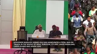 GOVERNOR BABAJIDE SANWO-OLU HAS ANNOUNCED A TOTAL BAN ON OKADA IN THE WHOLE OF IKEJA, SURULERE