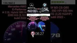BMW M3 CS G80 550 HP vs Mercedes AMG C63s E-Performance W206 680 HP 