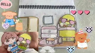 🌸 Paper surprise 🌸asmr🌸 new bedroom for lalafanfan🥰🐣tutorial!!fail🥹