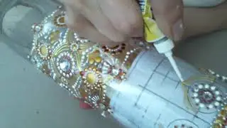 Точечная роспись вазочки. Мастер класс. 2-я часть. Соколова Анна.