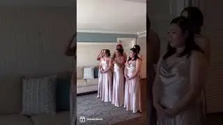 First look with my bridesmaids 🥹
