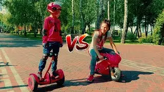 Funny Race in the summer park Den vs Mom