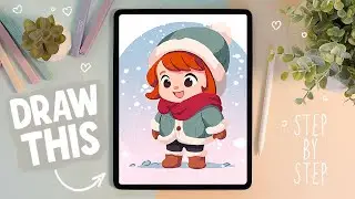 Drawing a Cute Winter Character in Procreate | Step-By-Step Tutorial