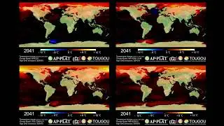 Comparison of future temperature change between 4 climate models