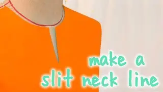 simple way to sew a slit neck