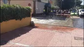 Tuberia revienta en calle Tuy alcala de hanares