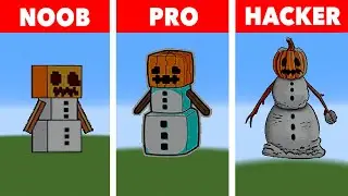 NOOB VS PRO VS HACKER 💠Snowman💠 💥Minecraft Pixel Art💥