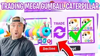 The Most INSANE MEGA GUMBALL CATERPILLAR Trade in Adopt Me! Roblox